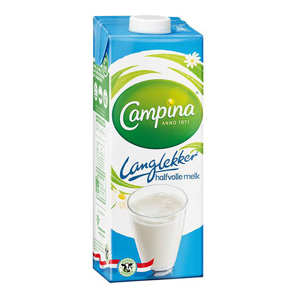 Campina Langlekker halfvolle melk 1 liter (12 stuks) 9514 423867 - 1