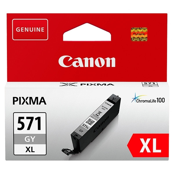 Canon CLI-571GY XL inktcartridge grijs hoge capaciteit (origineel) 0335C001AA 902745 - 1