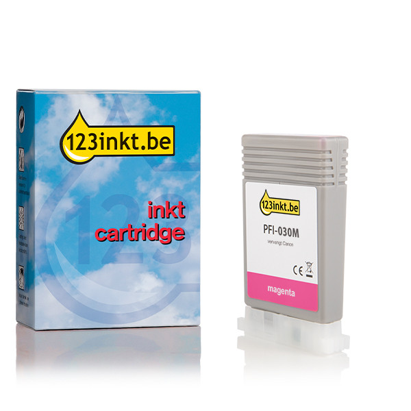 Canon PFI-030M inktcartridge magenta (123inkt huismerk) 3491C001C 017533 - 1