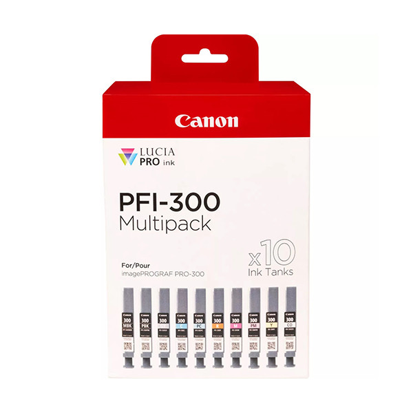 Canon PFI-300 multipack MBK/PBK/C/M/Y/PC/PM/R/GY/CO (origineel) 4192C008 018590 - 1