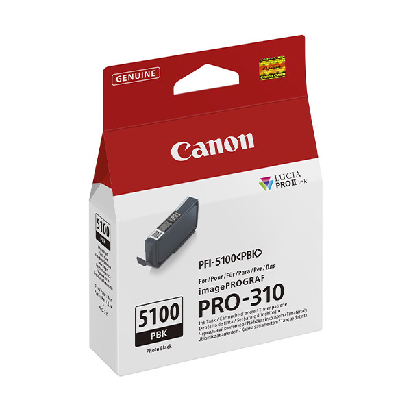 Canon PFI-5100PBK inktcartridge foto zwart (origineel) 6952C001 083780 - 1