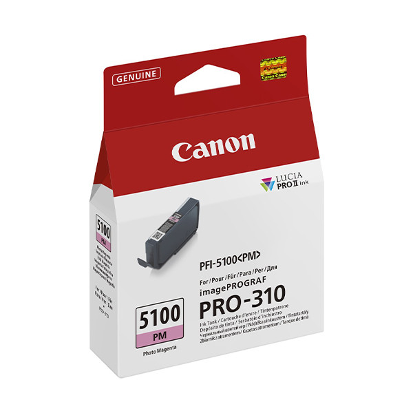 Canon PFI-5100PM inktcartridge foto magenta (origineel) 6957C001 083790 - 1