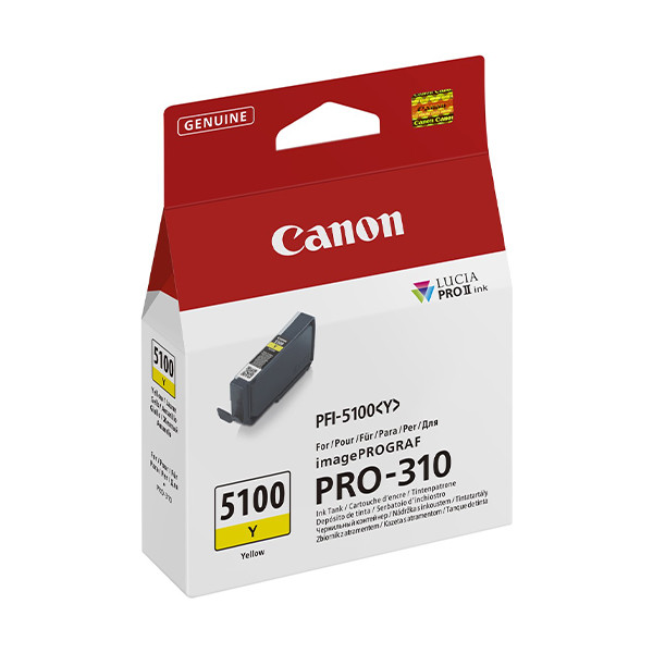 Canon PFI-5100Y inktcartridge geel (origineel) 6955C001 083786 - 1