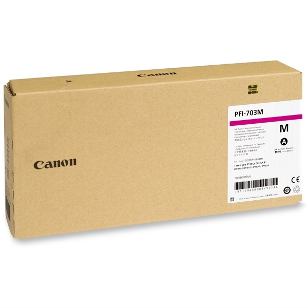 Canon PFI-703M inktcartridge magenta hoge capaciteit (origineel) 2965B001 018388 - 1