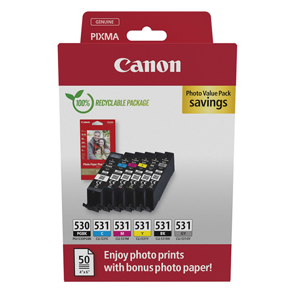 Canon PGI-530 / CLI-531 photo value pack (origineel) 6117C004 017680 - 1