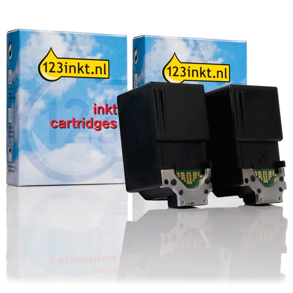 Canon aanbieding: 2 x BX-20 zwart (123inkt huismerk) 0896A002AA 010221 - 1