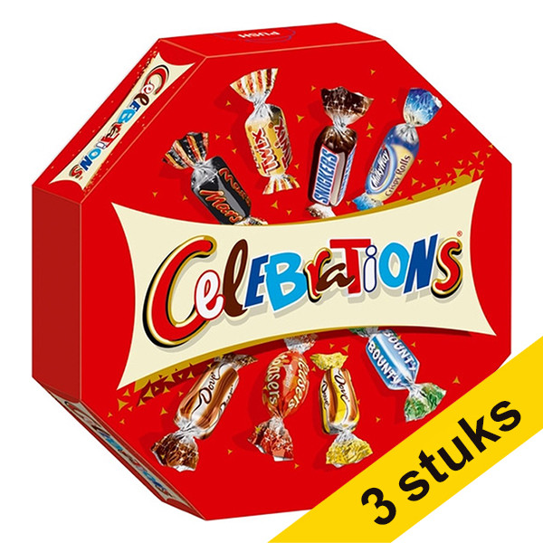 Celebrations Aanbieding: 3x Celebrations Centerpiece 385 gram  404402 - 1