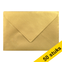 Aanbieding: 10x Clairefontaine gekleurde enveloppen goud C5 120 g/m² (5 stuks)