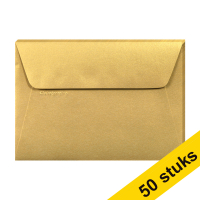 Aanbieding: 10x Clairefontaine gekleurde enveloppen goud C6 120 g/m² (5 stuks)