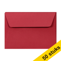 Aanbieding: 10x Clairefontaine gekleurde enveloppen intens rood C6 120 g/m² (5 stuks)