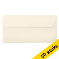Aanbieding: 10x Clairefontaine gekleurde enveloppen ivoor EA5/6 120 g/m² (5 stuks)