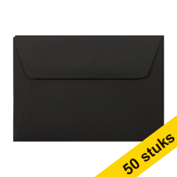 Aanbieding: 10x Clairefontaine gekleurde enveloppen zwart C6 120 g/m² (5 stuks)