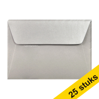 Aanbieding: 5x Clairefontaine gekleurde enveloppen zilver C6 120 g/m² (5 stuks)