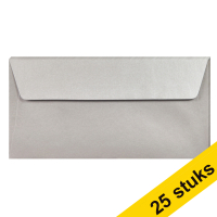 Aanbieding: 5x Clairefontaine gekleurde enveloppen zilver EA5/6 120 g/m² (5 stuks)