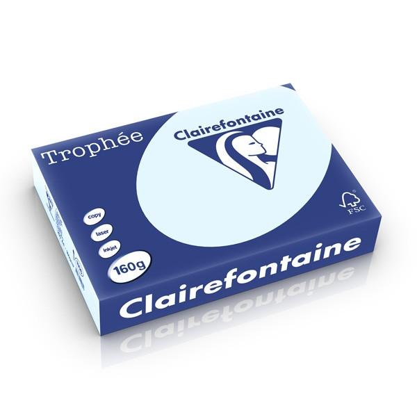 Clairefontaine gekleurd papier azuurblauw 160 g/m² A4 (250 vellen) 2633PC 250249 - 1