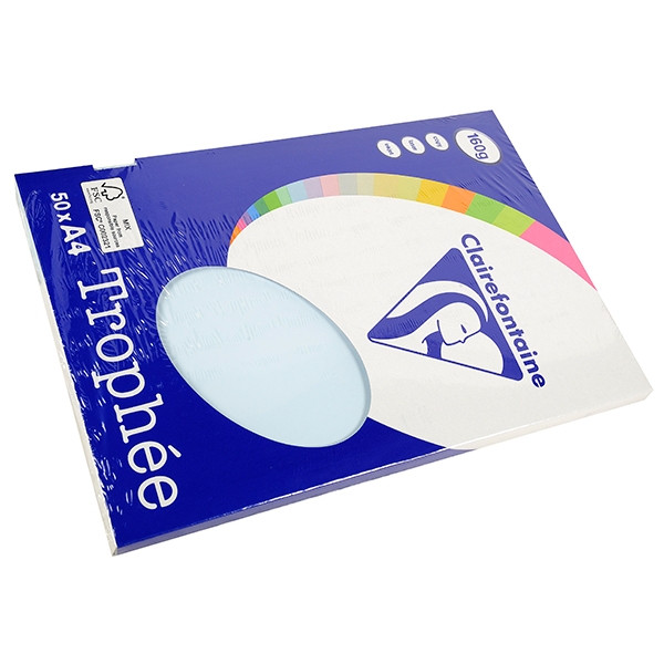 Clairefontaine gekleurd papier azuurblauw 160 g/m² A4 (50 vellen) 4151 250018 - 1