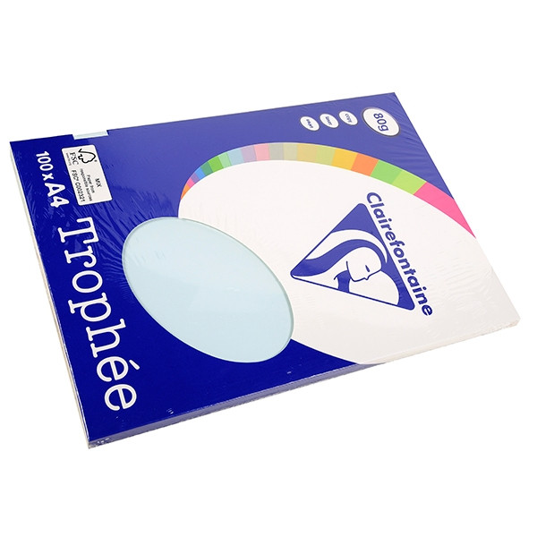 Clairefontaine gekleurd papier azuurblauw 80 g/m² A4 (100 vellen) 4101 250000 - 1