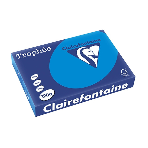 Clairefontaine gekleurd papier caribbean blauw 120 g/m² A4 (250 vellen) 1291PC 250083 - 1
