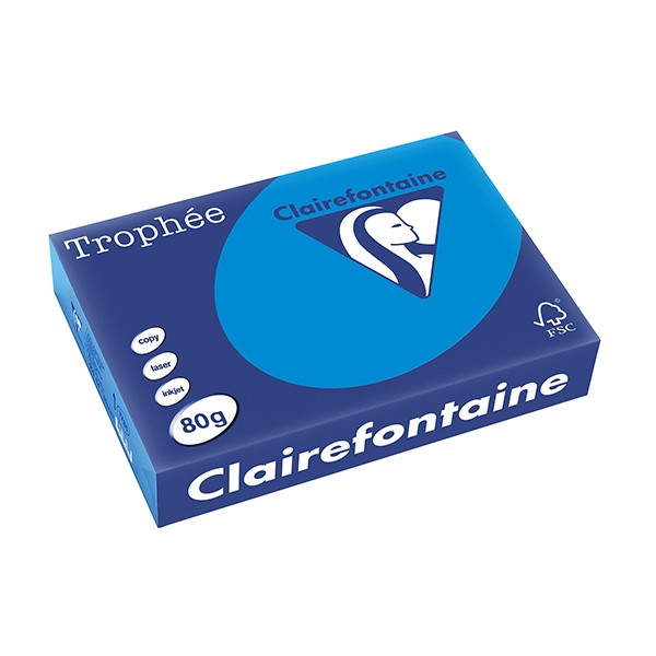Clairefontaine gekleurd papier caribbean blauw 80 g/m² A4 (500 vellen) 1781PC 250059 - 1