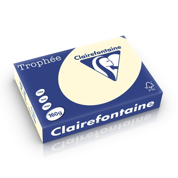 Clairefontaine gekleurd papier crème 160 g/m² A4 (250 vellen) 1101PC 250233 - 1