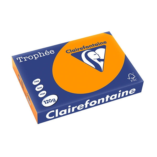 Clairefontaine gekleurd papier fel oranje 120 g/m² A4 (250 vellen) 1763PC 250079 - 1