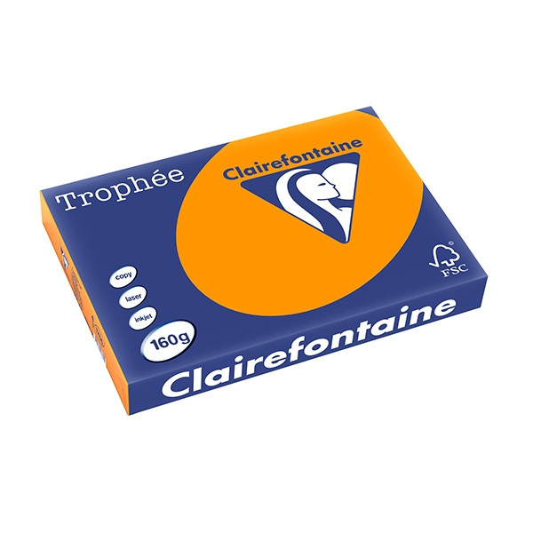 Clairefontaine gekleurd papier fel oranje 160 g/m² A3 (250 vellen) 1766PC 250152 - 1