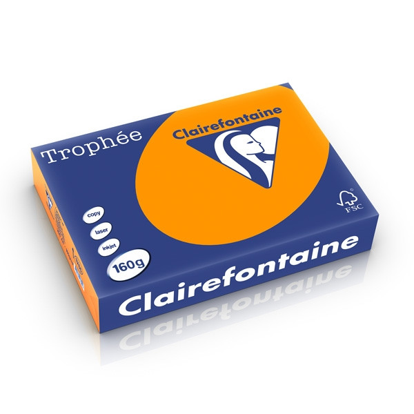 Clairefontaine gekleurd papier fel oranje 160 g/m² A4 (250 vellen) 1765PC 250254 - 1