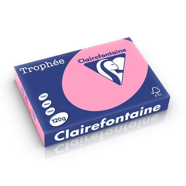 Clairefontaine gekleurd papier felroze 120 g/m² A4 (250 vellen) 1277PC 250202 - 1