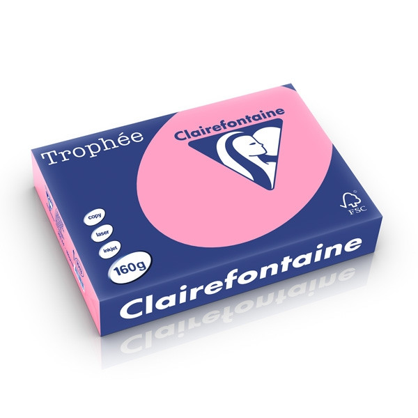 Clairefontaine gekleurd papier felroze 160 g/m² A4 (250 vellen) 1013PC 250245 - 1