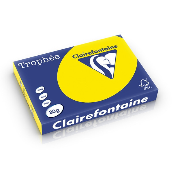 Clairefontaine gekleurd papier fluogeel 80 g/m² A3 (500 vellen) 2884PC 250291 - 1