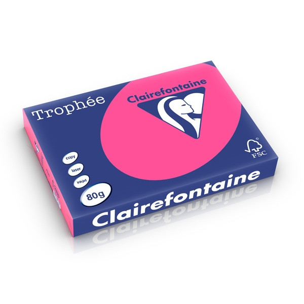Clairefontaine gekleurd papier fluoroze 80 g/m² A3 (500 vellen) 2888PC 250290 - 1