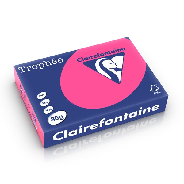 Clairefontaine gekleurd papier fluoroze 80 g/m² A4 (500 vellen) 2973PC 250286 - 1