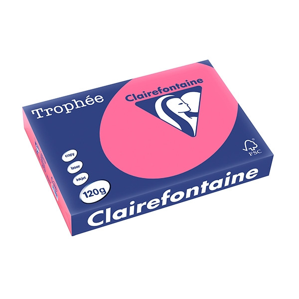 Clairefontaine gekleurd papier fuchsia 120 g/m² A4 (250 vellen) 1219PC 250081 - 1