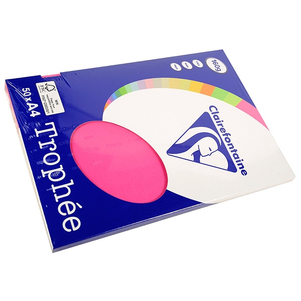 Clairefontaine gekleurd papier fuchsia 160 g/m² A4 (50 vellen) 4171 250026 - 1