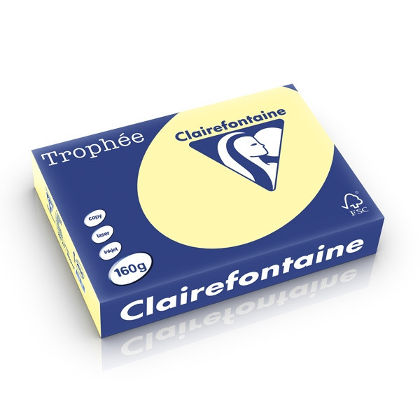 Clairefontaine gekleurd papier geel 160 g/m² A4 (250 vellen) 2636PC 250241 - 1