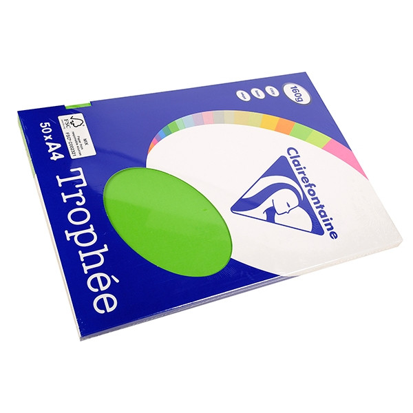 Clairefontaine gekleurd papier grasgroen 160 grams A4 (50 vellen) 4165 250029 - 1