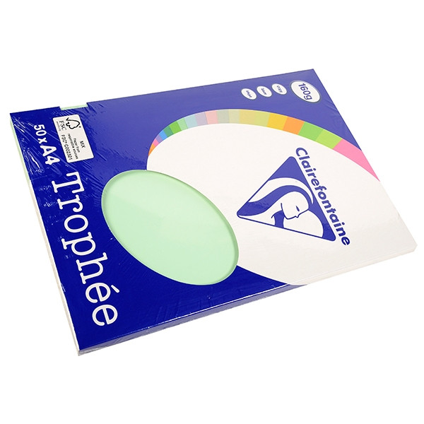 Clairefontaine gekleurd papier groen 160 g/m² A4 (50 vellen) 4155 250020 - 1