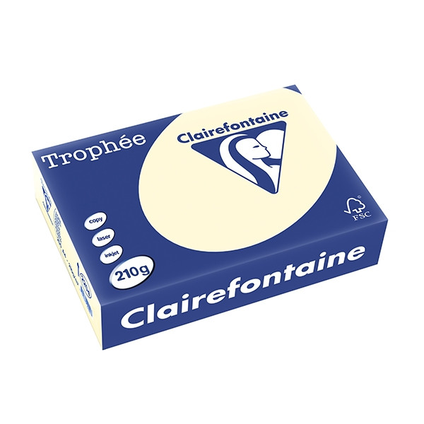 Clairefontaine gekleurd papier ivoor 210 g/m² A4 (250 vellen) 2204PC 250089 - 1