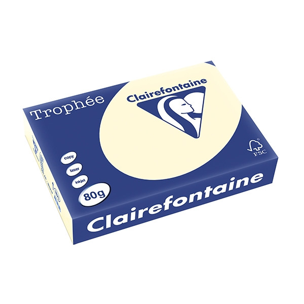 Clairefontaine gekleurd papier ivoor 80 g/m² A4 (500 vellen) 1871PC 250048 - 1