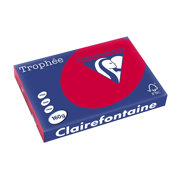 Clairefontaine gekleurd papier kersenrood 160 g/m² A3 (250 vellen) 1044PC 250154 - 1
