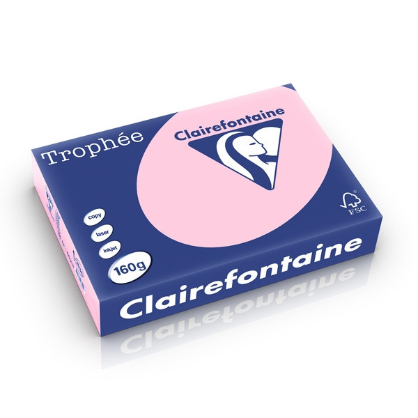 Clairefontaine gekleurd papier roze 160 g/m² A4 (250 vellen) 2634PC 250243 - 1
