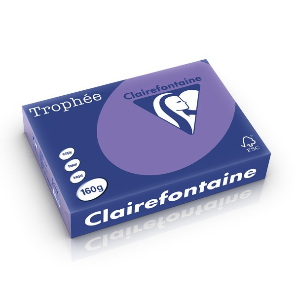 Clairefontaine gekleurd papier violet 160 g/m² A4 (250 vellen) 1018PC 250259 - 1