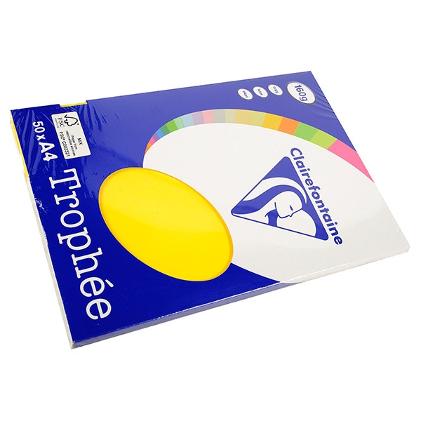 Clairefontaine gekleurd papier zonnegeel 160 g/m² A4 (50 vellen) 4167 250028 - 1