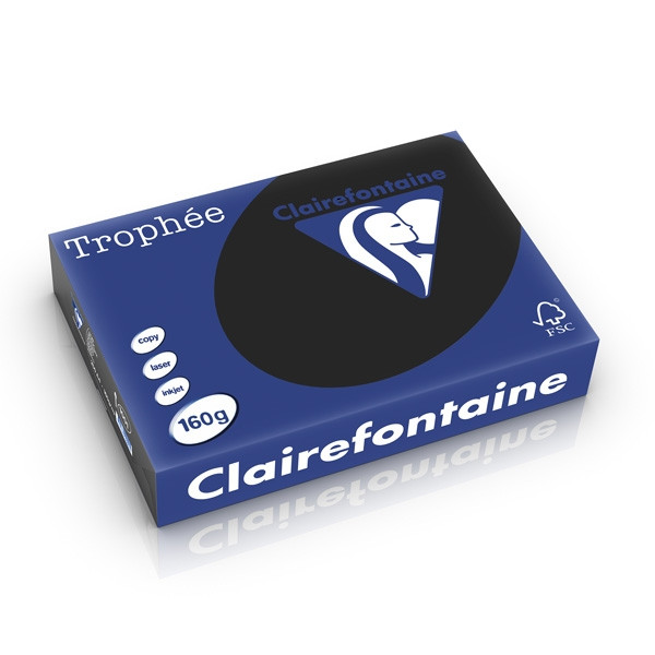 Clairefontaine gekleurd papier zwart 160 g/m² A4 (250 vellen) 1001PC 250267 - 1