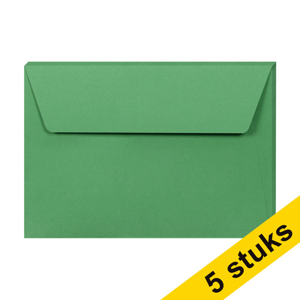 Clairefontaine gekleurde enveloppen bosgroen C6 120 g/m² (5 stuks) 26596C 250330 - 1