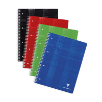 Clairefontaine spiraalschrift A4+ geruit 90 g/m² 80 vellen assorti 5 stuks 8252C 250441