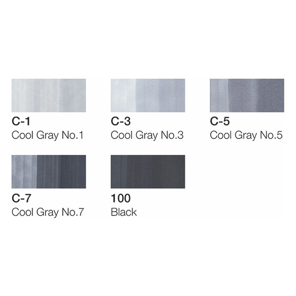 Copic Ciao markerset Cool Grey Tones (6 stuks) 22075554 311014 - 3