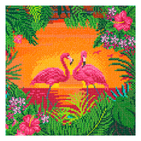 Crystal Art diamond painting kit Fancy Flamingoes 30 x 30 cm CAK-A117M 400947