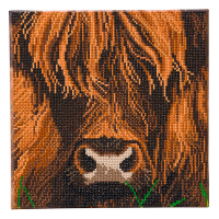 Crystal Art diamond painting kit Highland Cow 30 x 30 cm CAK-A165M 400949