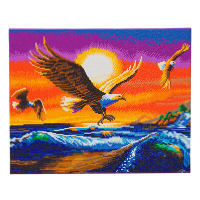 Crystal Art diamond painting kit Sunset Eagles 40 x 50 cm CAK-A155L 400959